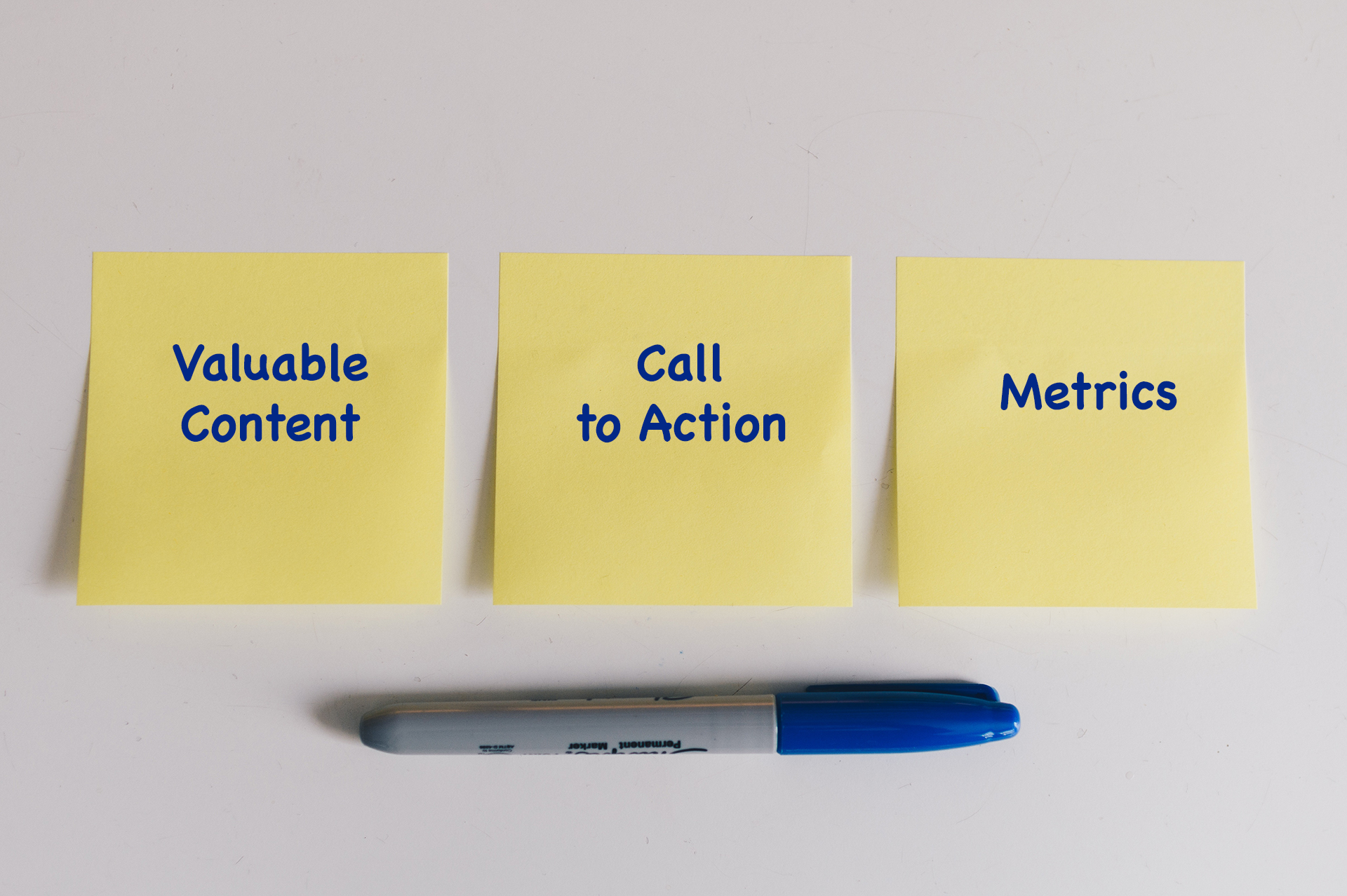 Valuable Content + Call to Action + Metrics